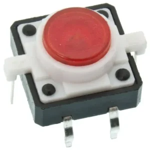 Taktil omkopplare PCB 12x12x7mm med LED röd Beställ idag