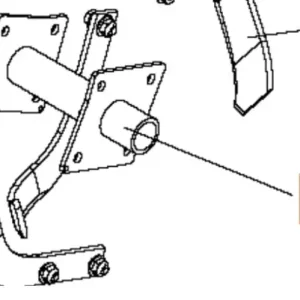 Tine Roto 400 Left Tine Hub B Reapris