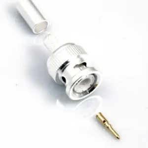 BNC plugg crimp RG58 silver Kampanj