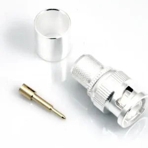 Nyhet BNC plugg crimp RG213 silver