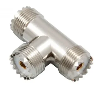 T-koppling SO239 UHF hona till 2x SO239 hona Billigare
