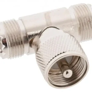 T-koppling PL259 UHF hane till 2x SO239 hona Kundfavorit