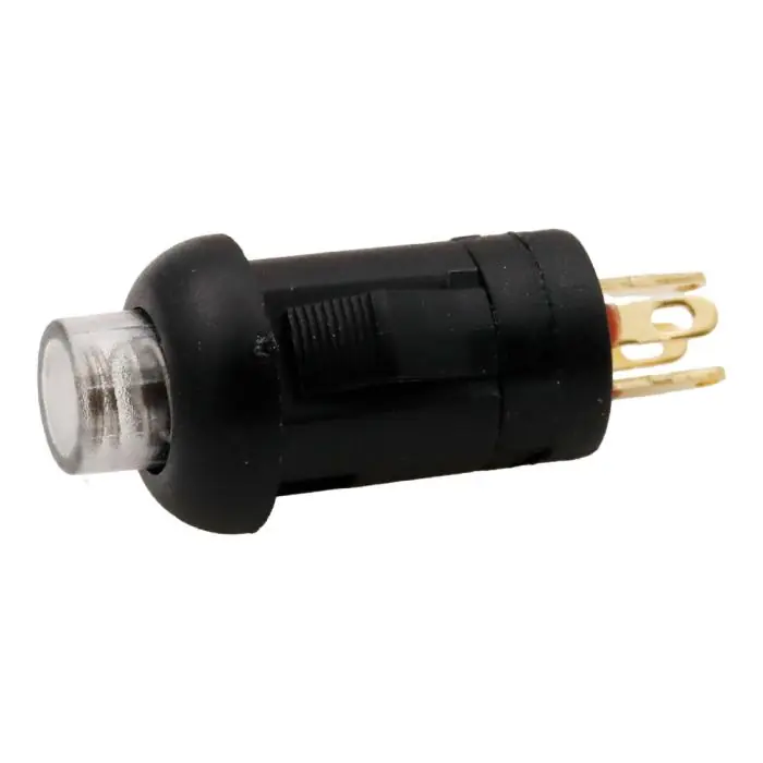 Billig Trycknapp 1-pol off-(on) led grön