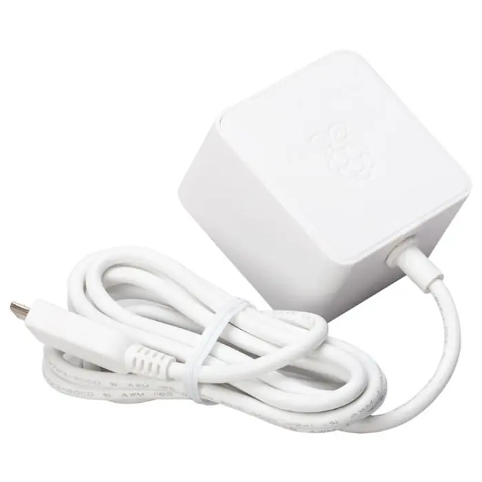 Outlet Strömförsörjning 12.5W Micro-USB vit Raspberry Pi