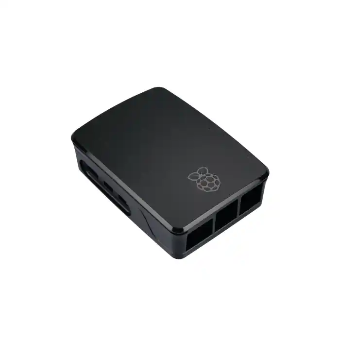 Inbyggnadslåda för Raspberry Pi 5 svart/grå med fläkt Billigare
