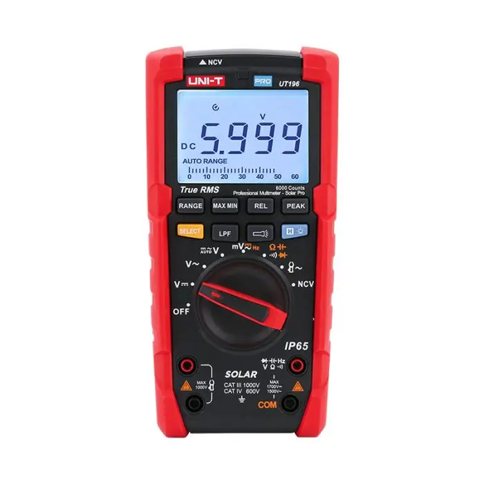 Begränsat erbjudande Multimeter Solar Pro 1700VDC UNI-T UT196
