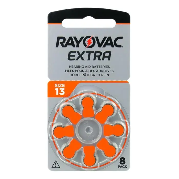 Begränsat antal Hörapparatsbatterier 13 Orange Rayovac Extra 8-pack