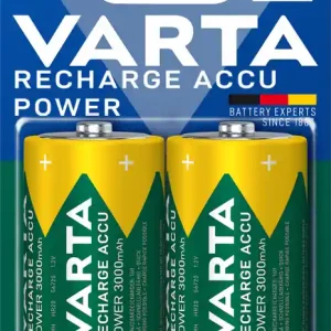 NiMH D batteri laddbart 1.2V 3000mAh Varta 2-pack Kundfavorit