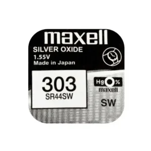 Endast idag Knappcellsbatteri silveroxid 303 SR44 Maxell