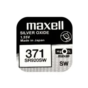 Knappcellsbatteri silveroxid 371 SR920 Maxell Utförsäljning