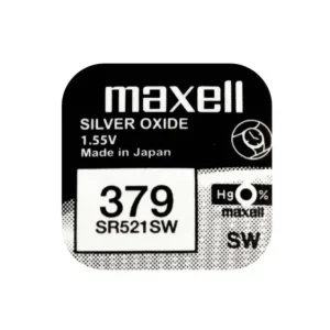 Begränsat erbjudande Knappcellsbatteri silveroxid 379 SR521 Maxell