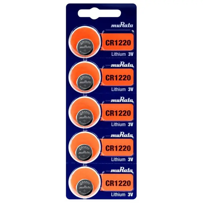CR1220 batteri litium 3V 5-pack Nyhet