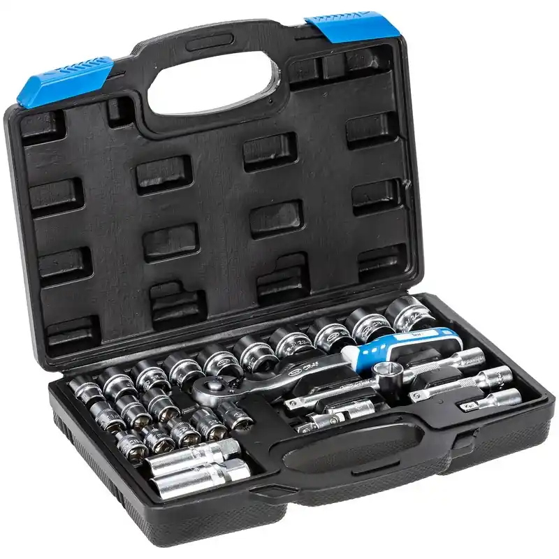 Rabatt HYLSNYCKELSATS 3/8" 26-DELAR 6-24MM