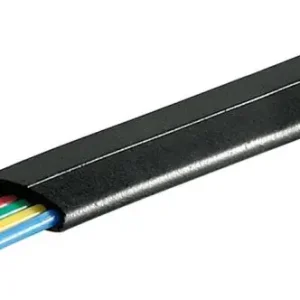 6 ledare flat modularkabel för signal- och tele svart Begränsad tid