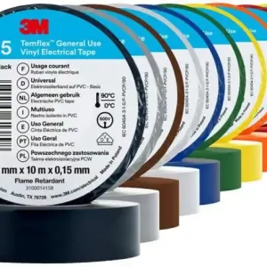 Fynd 3M Eltejp 15mmx10m 10 rullar blandade färger