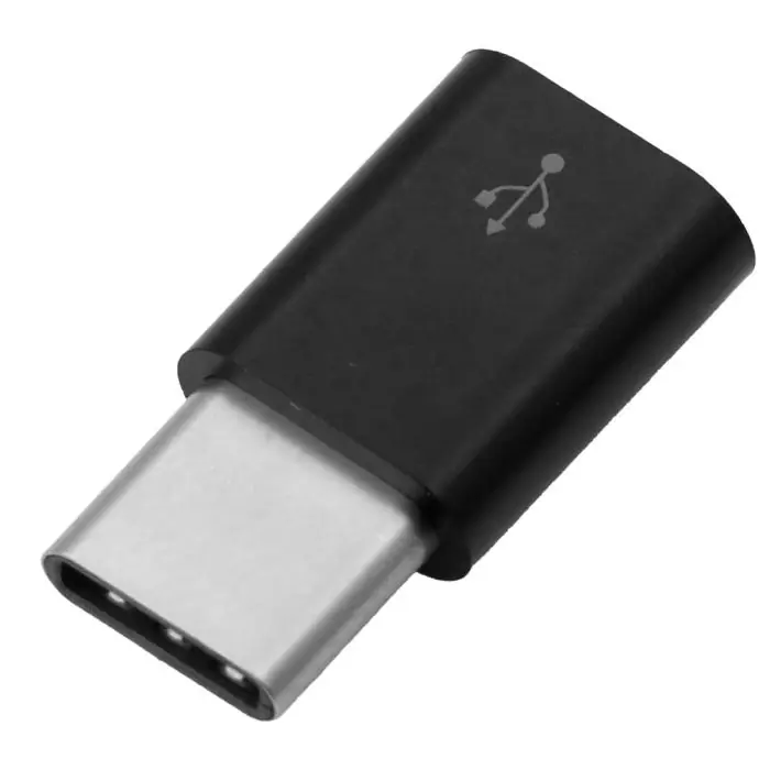 Adapter USB-C hane - USB 2.0 microB hona (svart) Endast denna vecka