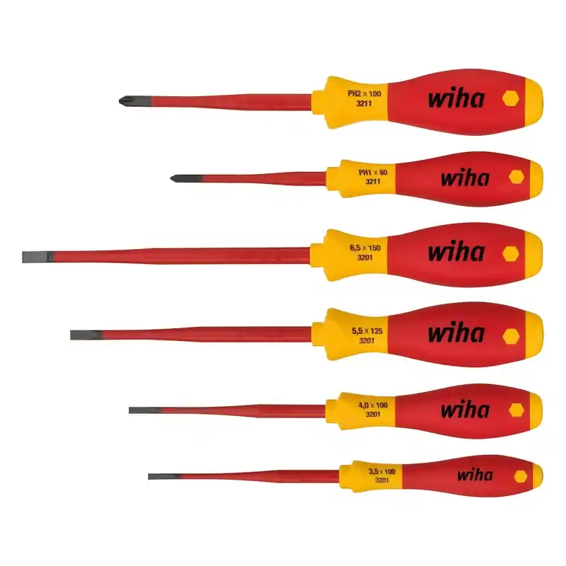 Lågt pris SKRUVMEJSELSATS VDE 6 DELAR SPÅR/PH SB