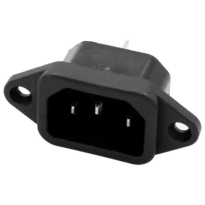 Apparatintag C14 10A 250VAC flatstift Lågt pris