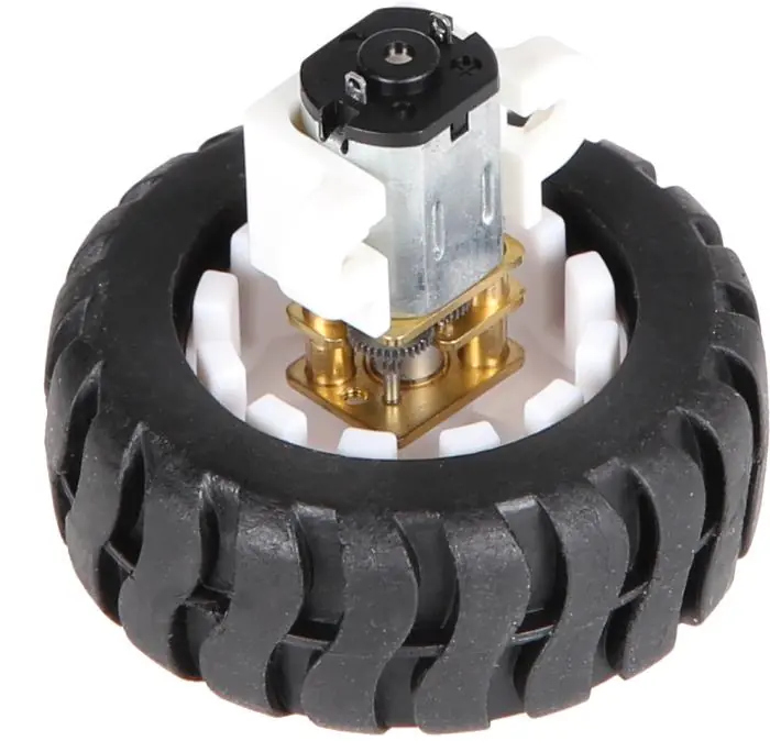 Rea Motor med kuggväxel i metall med däck 6VDC 300rpm