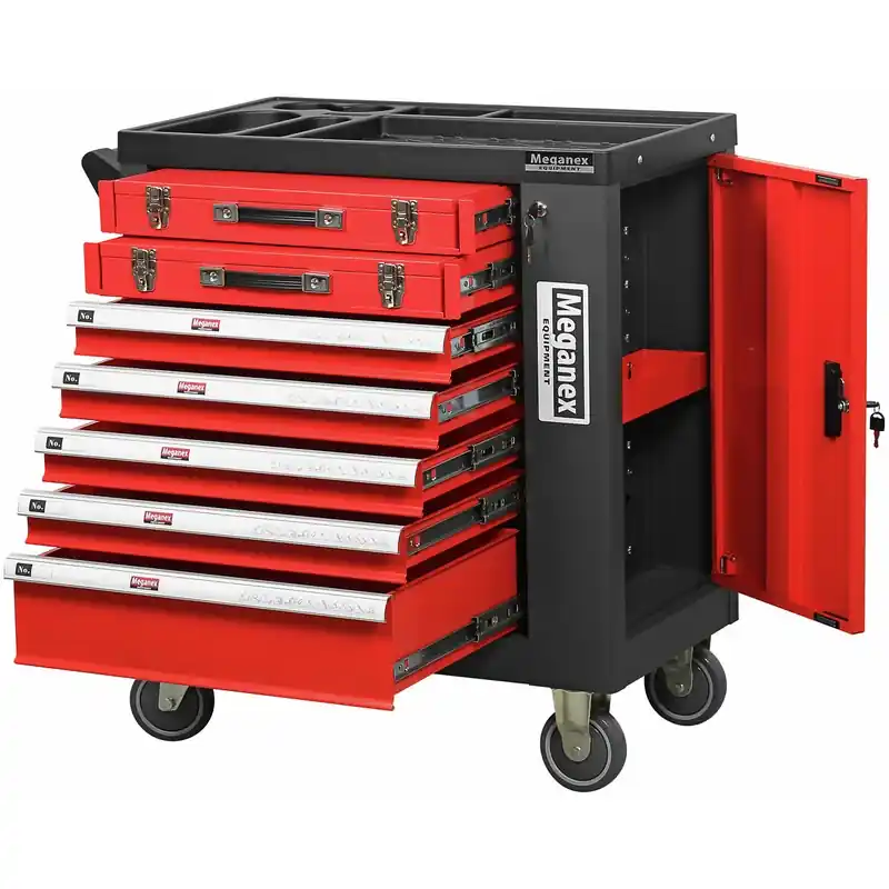 Fri frakt VERKTYGSVAGN 7 DELAR MED SIDOSKÅP