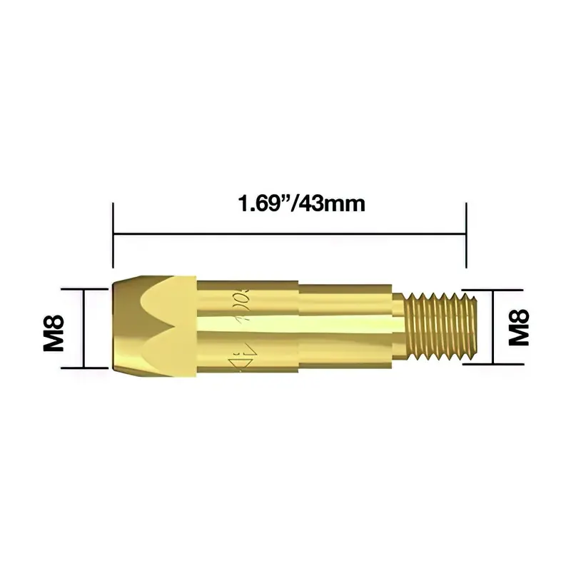 Fri frakt KONTAKTRÖRSHÅLLARE  M8 5 ST PARWELD