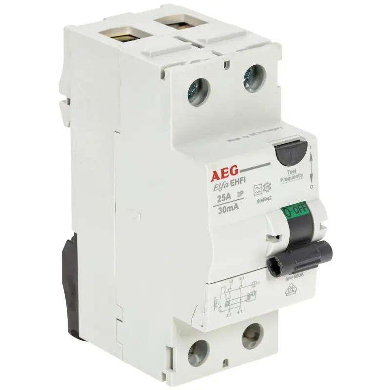 Billigare JORDFELSBR 2-POL 25A 30mA AEG