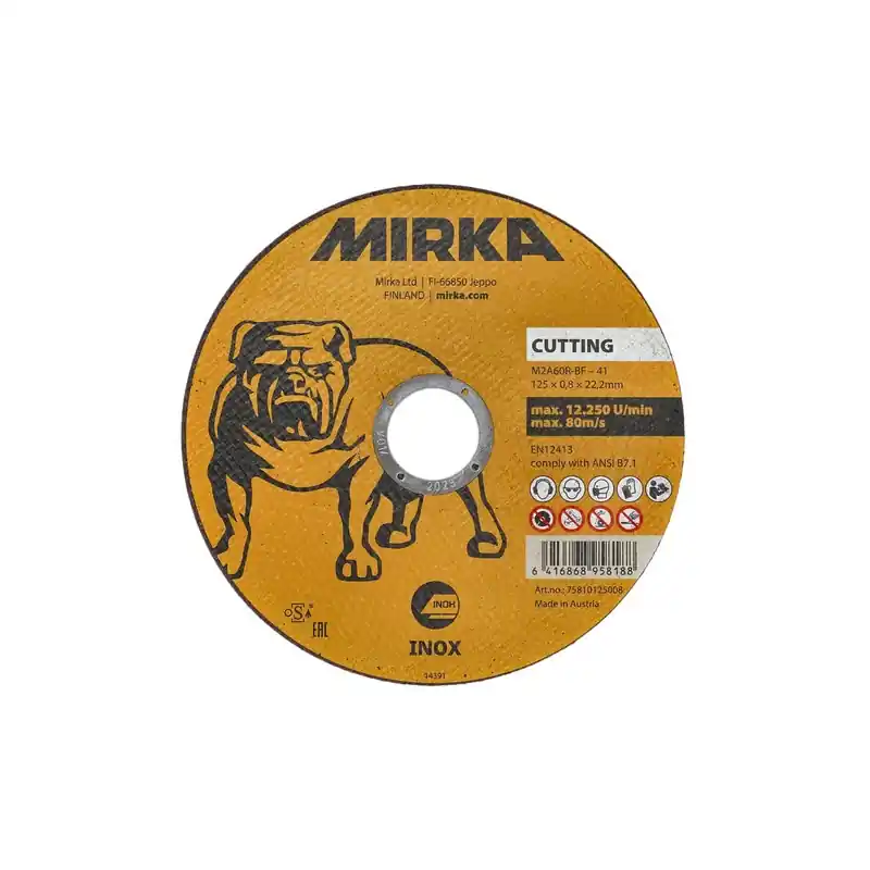 Rabatt KAPSKIVA 125X0,8X22,2MM INOX