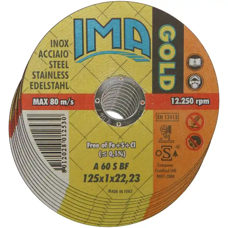 KAPSKIVA 125X1,0X22,2MM GOLD INOX 10ST Begränsad tid