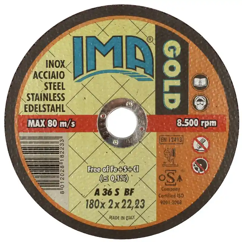 KAPSKIVA 180X2,0X22,2MM GOLD INOX Rea