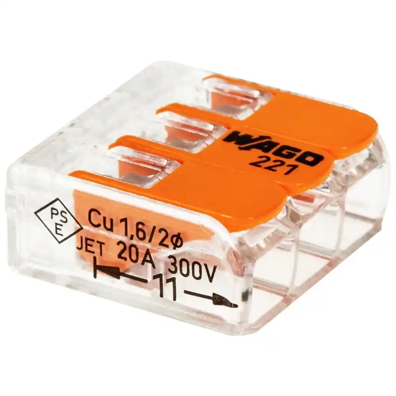 KOPPLINGSKLÄMMA WAGO 221 3-POL 5ST Köp nu