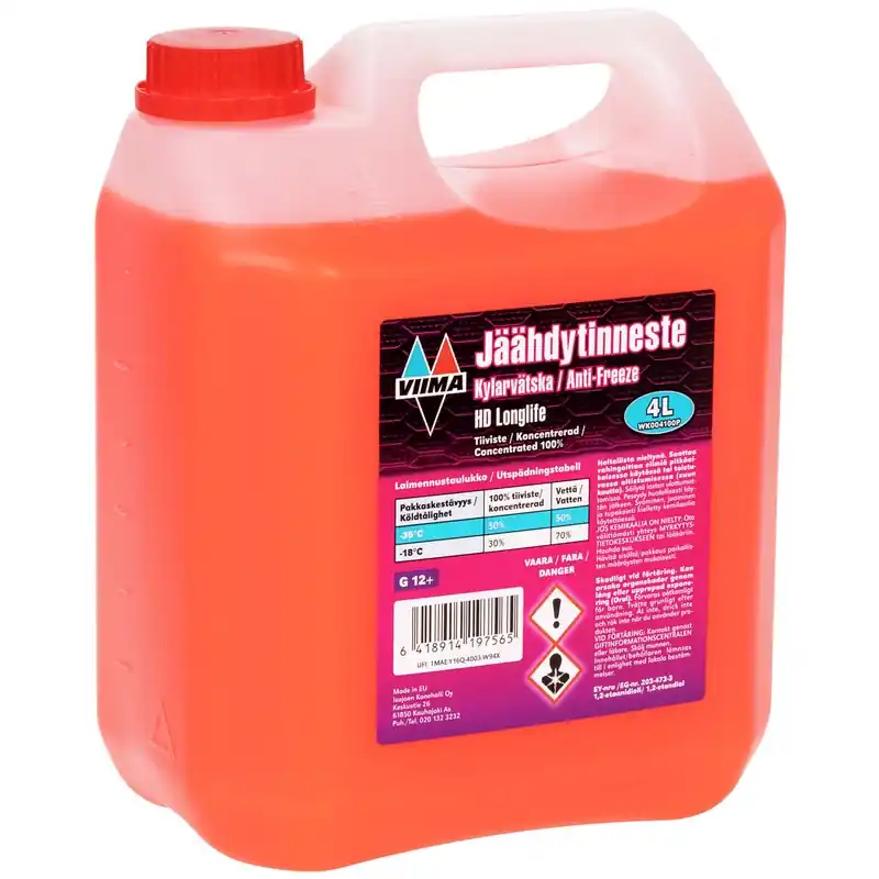 KYLARVÄTSKA G12+ RÖD 4L 100% SUPER HD Begränsat antal