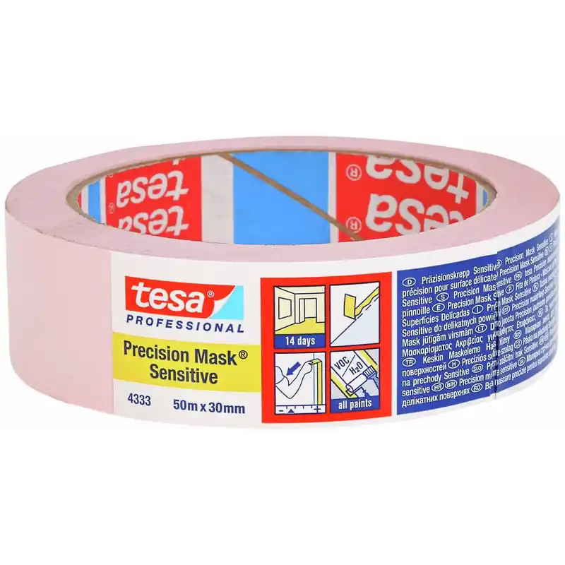 Utförsäljning MASKERINGSTEJP 04333 FÖR TAPET 50M/30MM LJUSRÖD