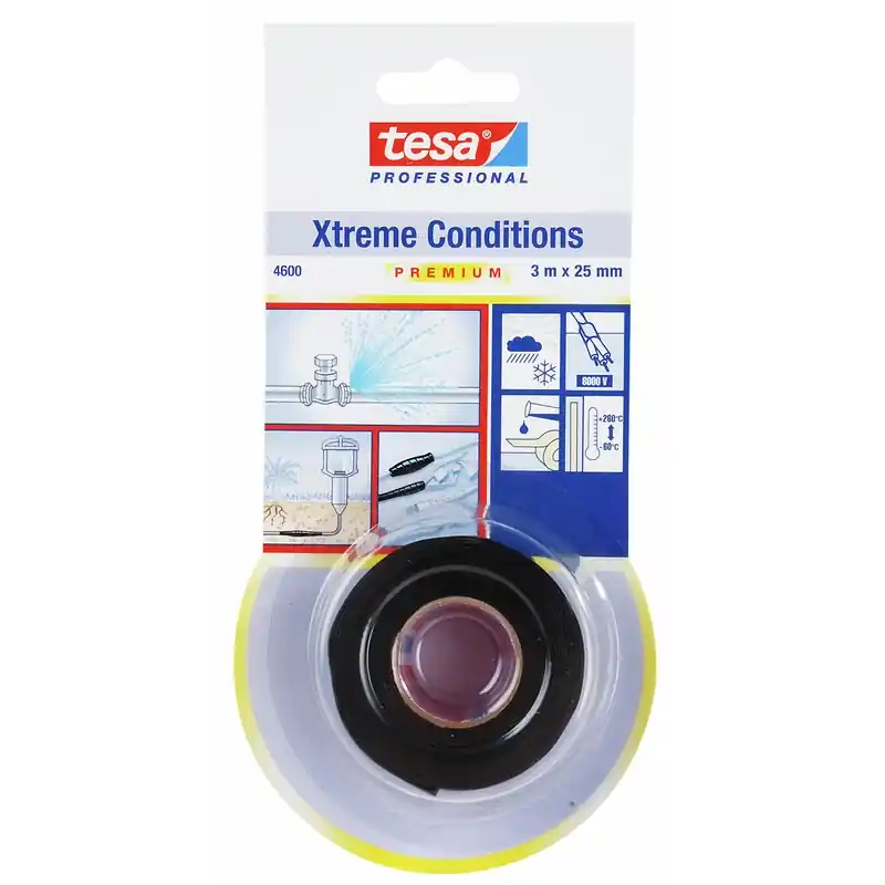 SILIKONTEJP VULKANDE 3M/25MM 4600 SVART Kampanjpris