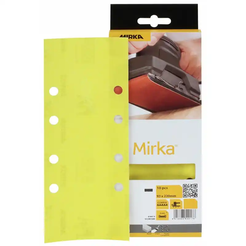 Begränsat erbjudande SLIPPAPPER 93X230MM 8H P40 GUL 10ST