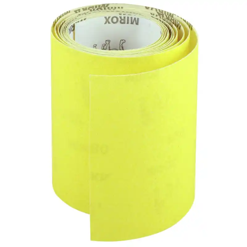 Snabb leverans SLIPPAPPER ROLL 115MM X 2,5M P40 GUL