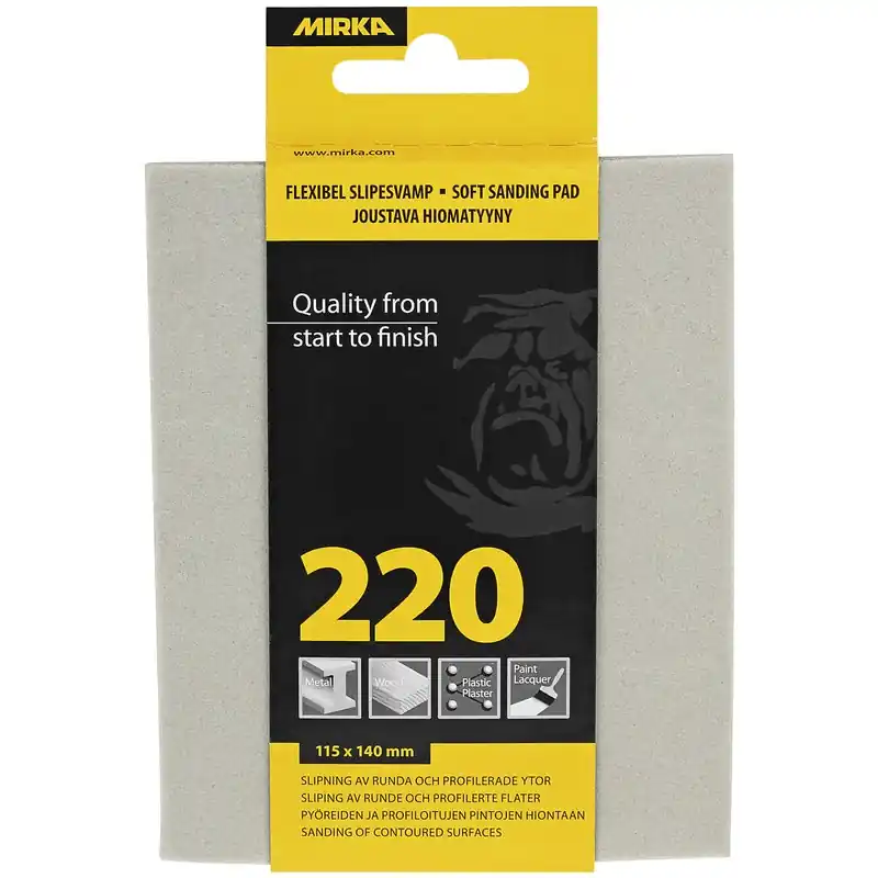 SLIPSVAMP 115X140MM MJUK P220 I lager