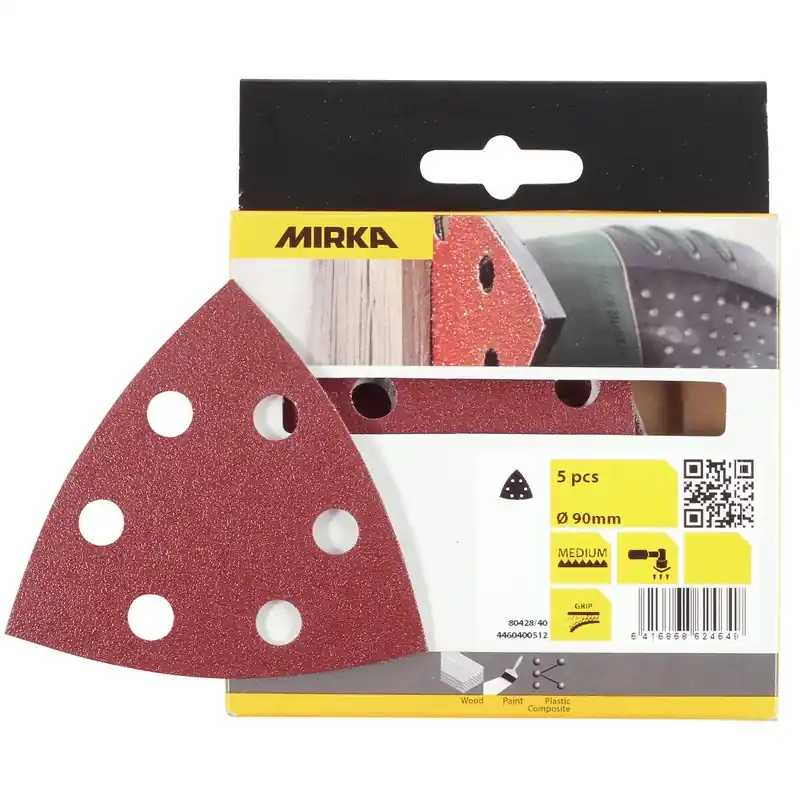 Begränsat erbjudande SLIPPAPPER TREKANT 93MM 6H P40 5ST