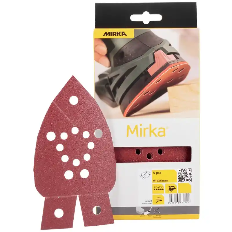 Handla nu SLIPPAPPER TREKANT 95X135MM 13H P180 5ST