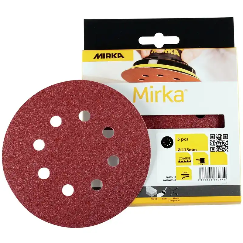 SLIPRONDELL 125MM 8H P100 RÖD 5ST Outlet