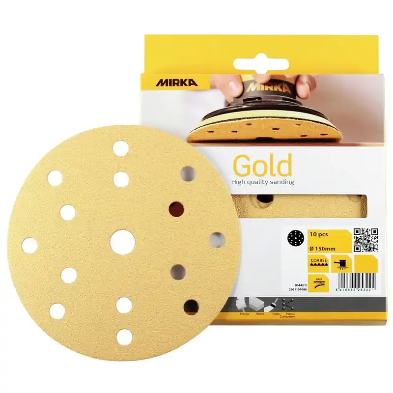 SLIPRONDELL 150MM 15H P180 GOLD 10ST Reapris