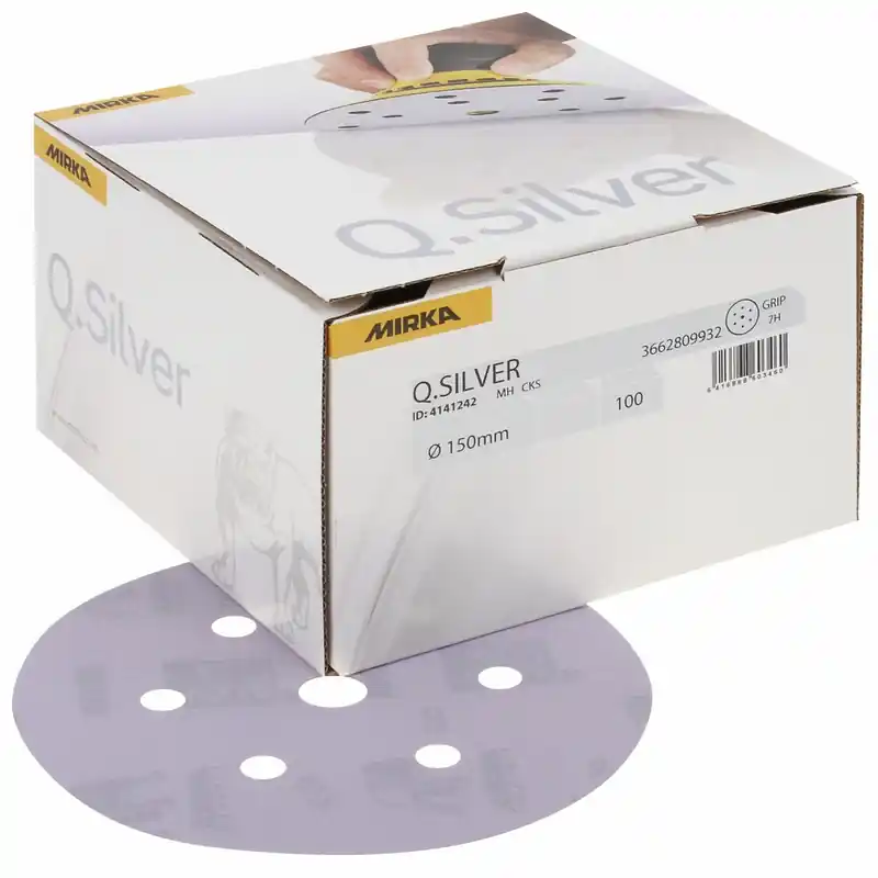 Snabb frakt SLIPRONDELL 150MM 6+1H P180 Q-SILVER 100ST