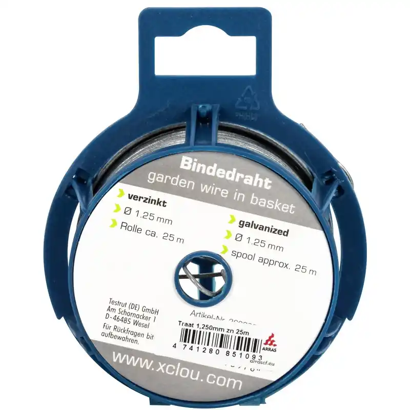 risnedsättning JÄRNTRÅD 1,25MM X 25M ZN