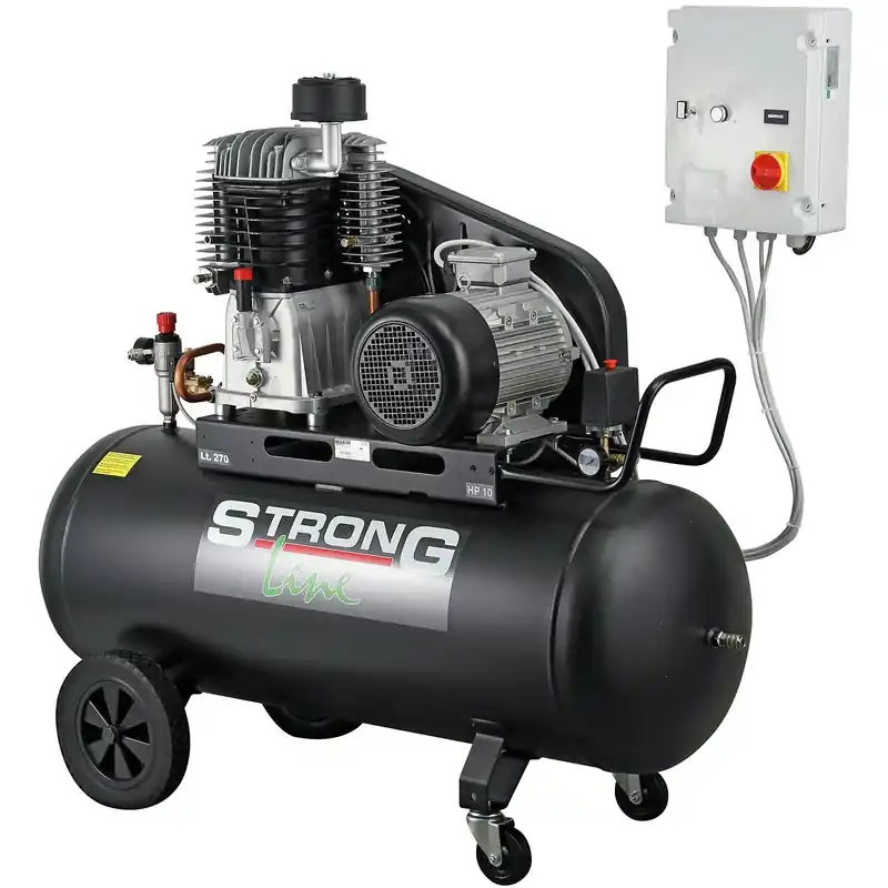 Rabatt KOMPRESSOR 3-FAS 10HP 1300L/270L SVART