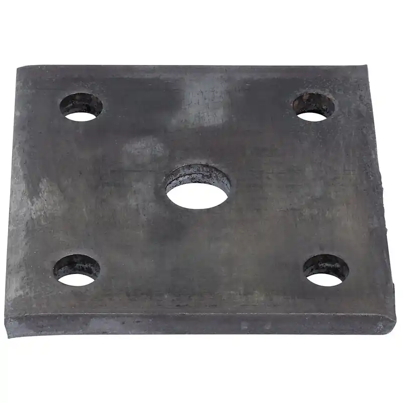 FÄSTPLATTA 100X100X8 BLADFJÄDER SVART Utförsäljning